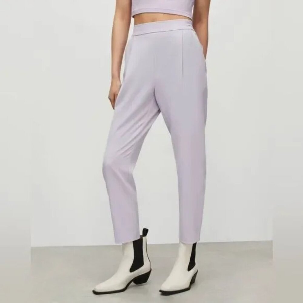 Allsaints NWT Aleida Tri Trousers In Lady Lilac Size US 10